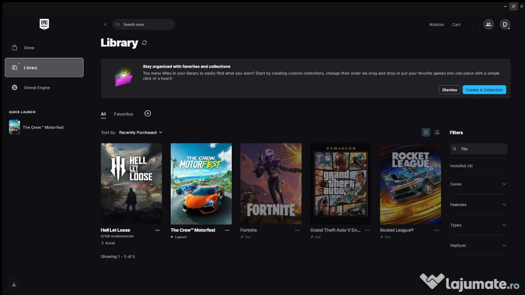 Vand cont epicgames,full acces.NEGOCIABIL!