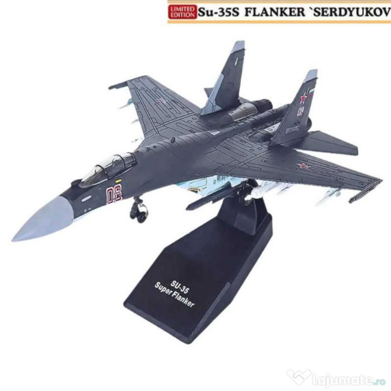 Macheta avion metalica Su-35 Super Flanker E 1:100 23cm