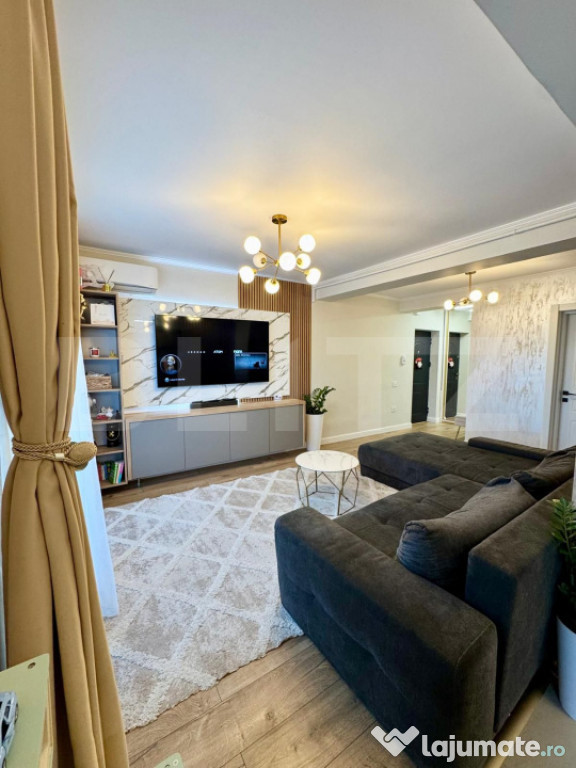 Apartament lux 3 camere, 2 bai, terasă unică 50 mp, Constr