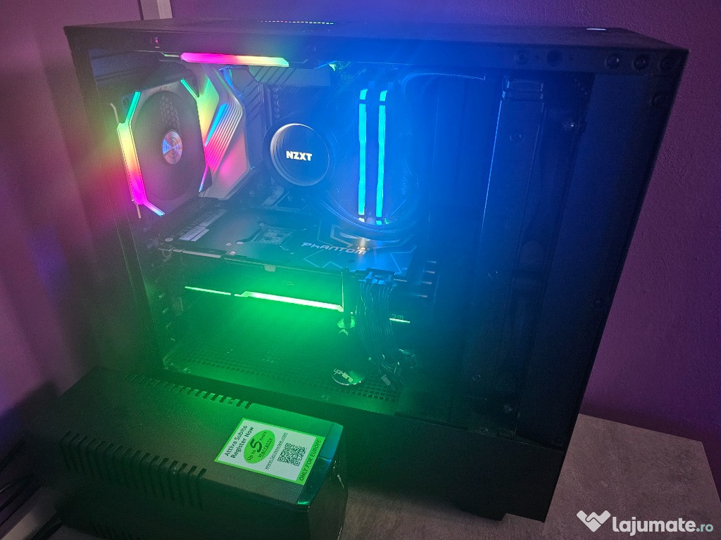Vand unitate PC Gamer include monitor 27 inch sistem audio si UPS