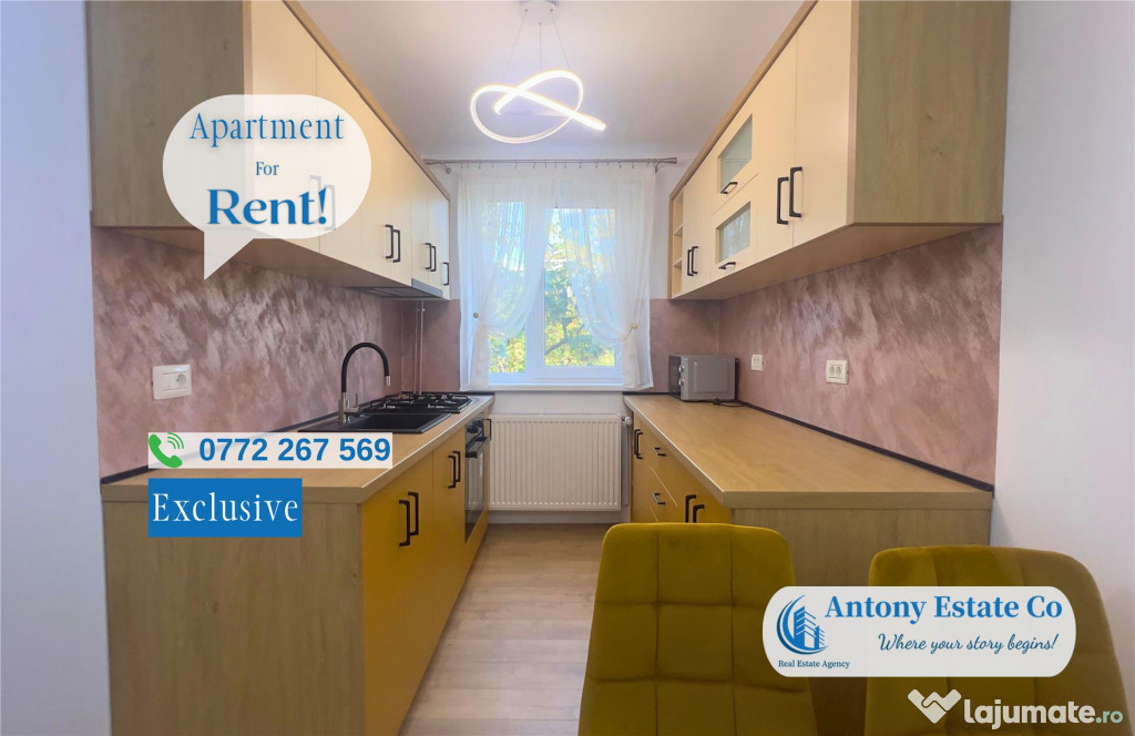 Apartament de inchiriat, 2 Camere, Decomandat, Ultracentral,