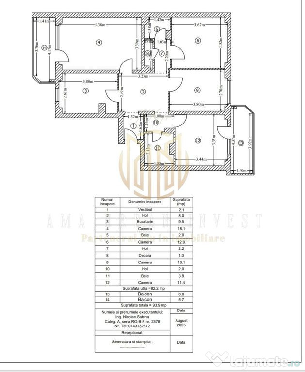 Soseaua Alexandriei cu Rahova vand apa 4 camere 120000eur