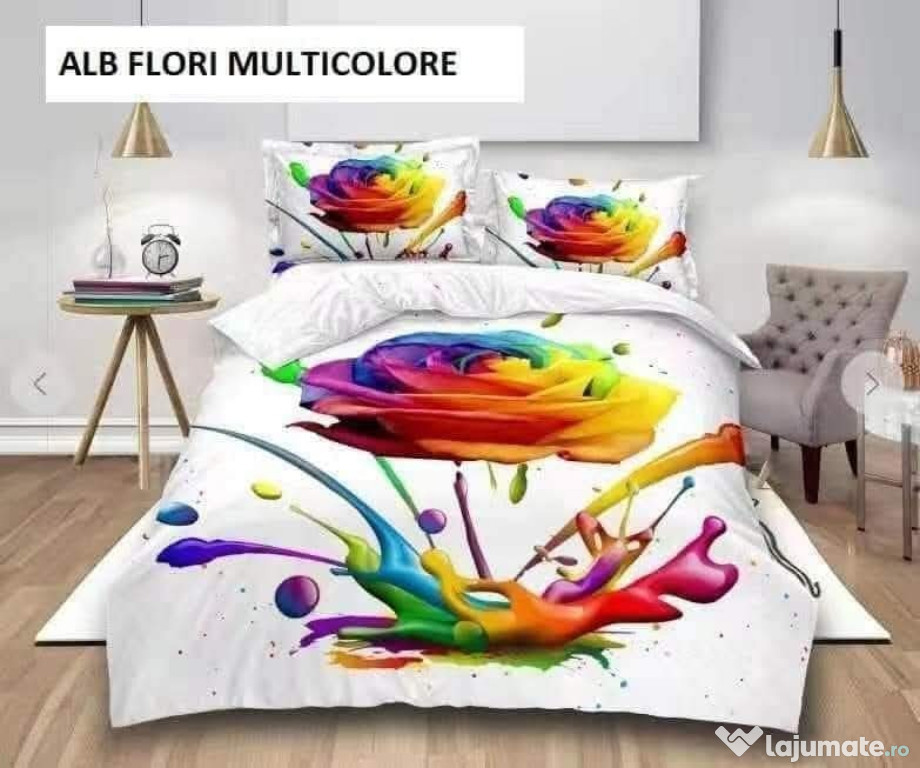 Lenjerie de pat 3D de două persoane