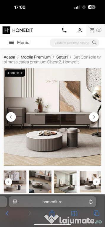 Mobilier living Homedit la jumătate de preț ca nou!