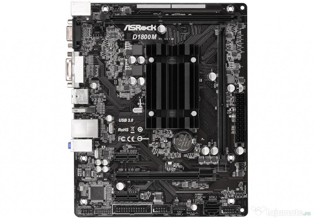 Placa de baza ASRock D1800M + Intel J1800 2.41GHz Integrat + 4GB DDR3