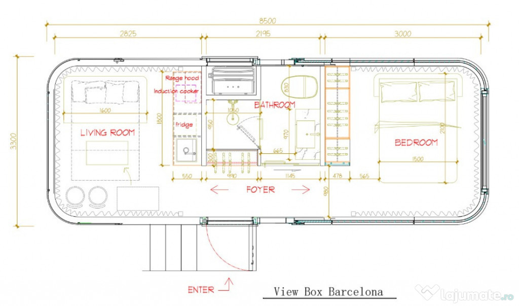 Casă tip Capsula de la View Box Houses - modelul Barcelona