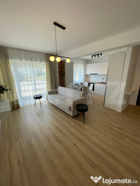 Apartament mobilat si utilat, incalzire in pardoseala, garaj