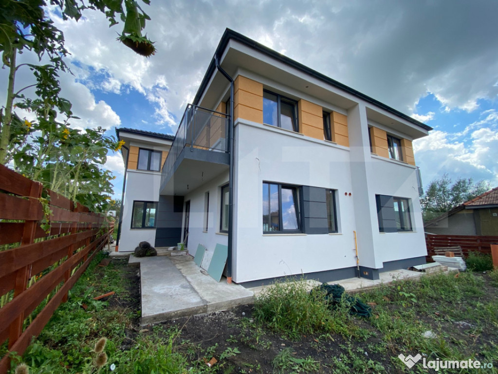 Duplex 120 mp + 2 locuri parcare, teren 334–400 mp