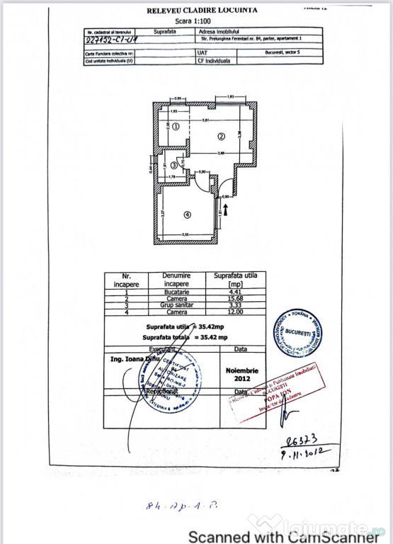 Apartament 2 camere valtoarei zetarilor