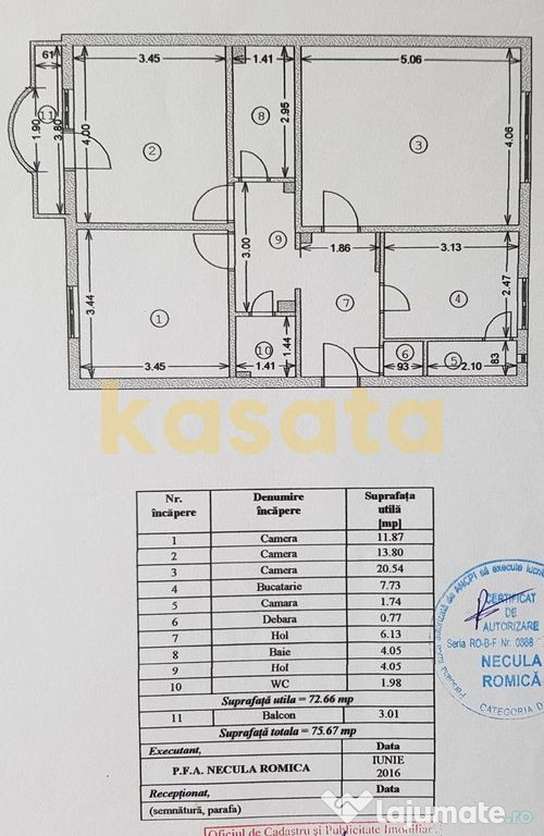 3 camere I Sebastian I bloc 1987 I decomandat I 76 mp