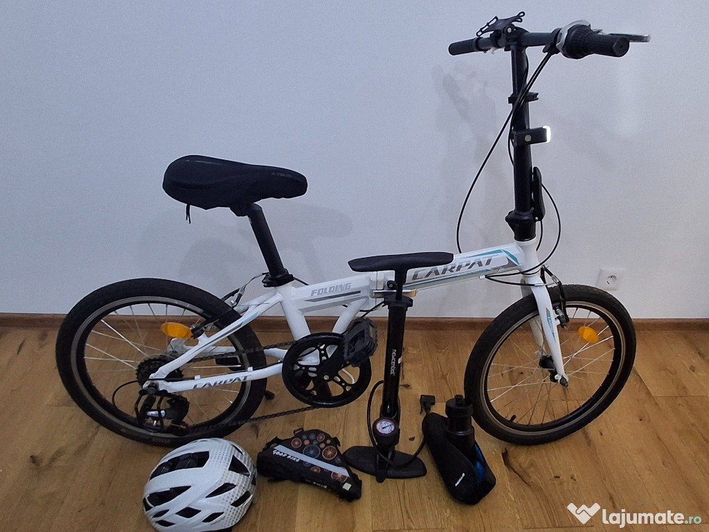 Vând bicicletă pliabilă Carpat, stare excelentă + multe accesorii