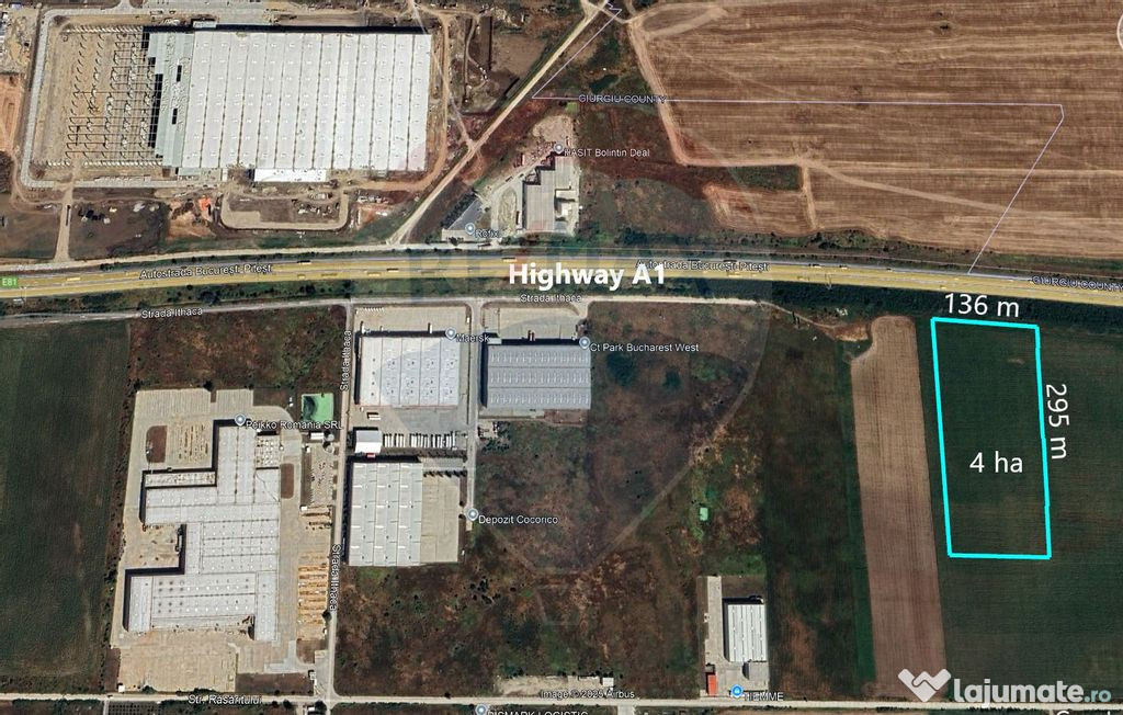 Teren intravilan pentru logistică sau depozitare – lâ...