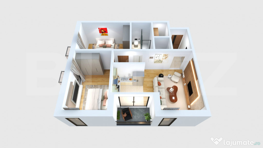Apartament cu 3 camere, bloc nou, cetate