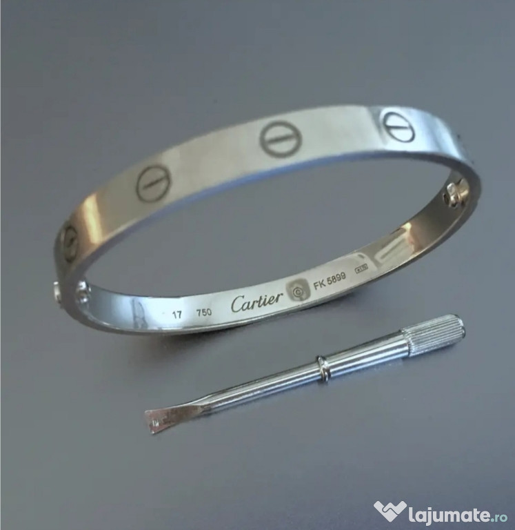 Brățară Love 2 Screws Silver 1 la 1 cu originalul Premium