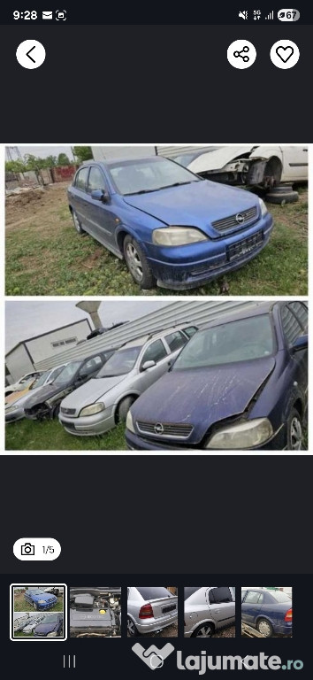 Dezmembrez Opel Astra G 1.4i1.6i1.7d 2.0d