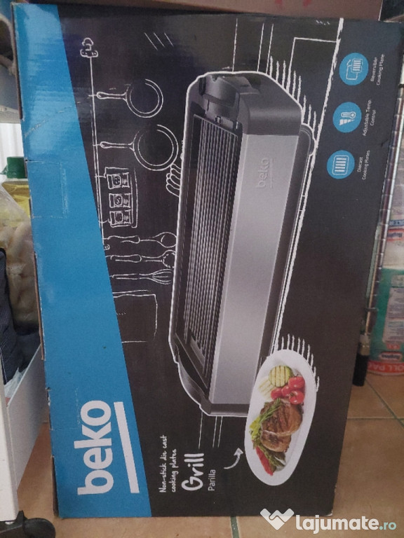Gratar electric BEKO 1800W, argintiu-negru