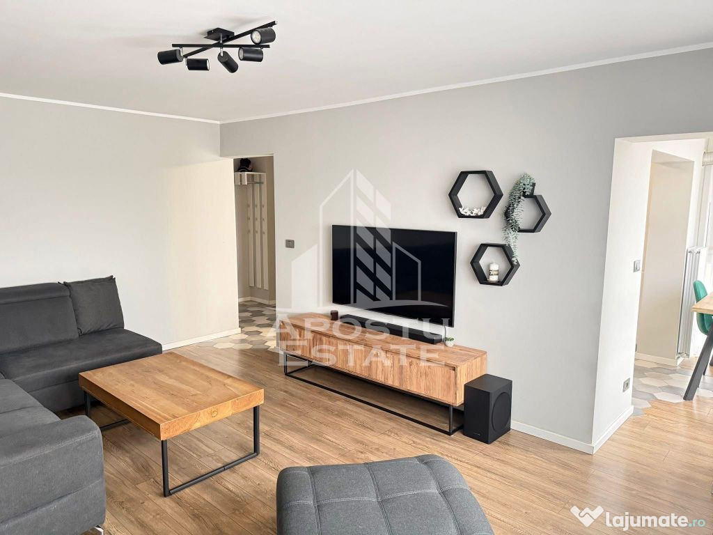 Apartament 3 camere, 2 bai, 2 balcoane, renovat, centrala...