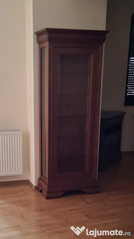 Vitrină cu 1 ușă, lemn masiv, LOUIS PHILIPPE de la Mobexpert