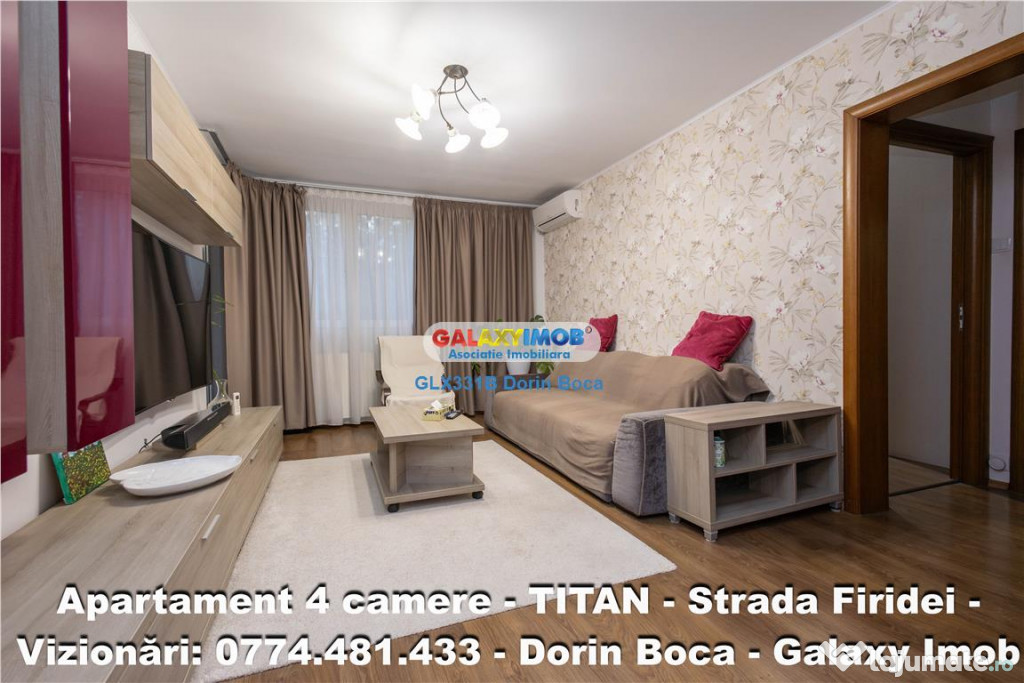 Apartament 4 camere TITAN (str. Firidei) CENTRALA -fara cre