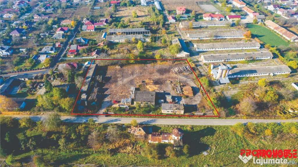 Racaciuni - teren intravilan 6.886mp - hale in suprafata de