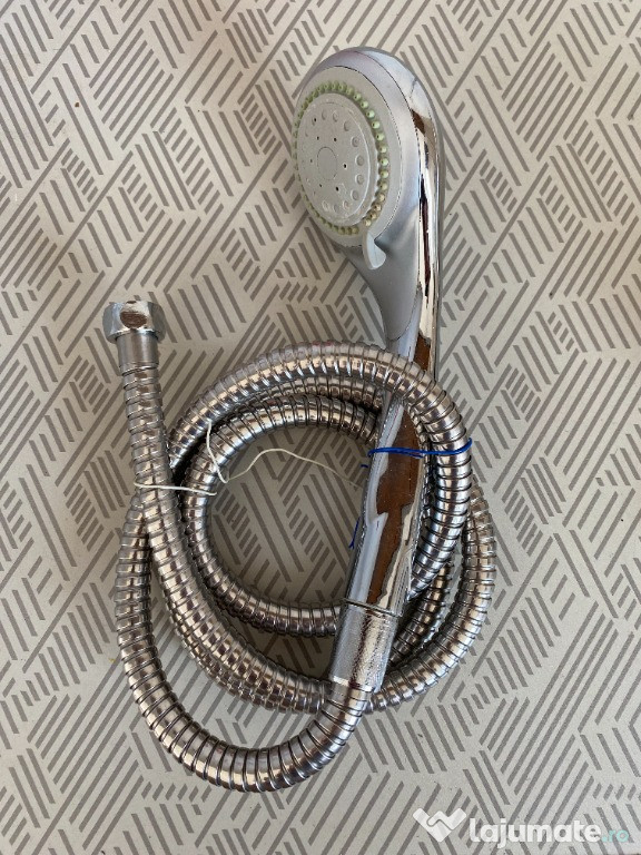 Set duș para + furtun metalic, nou