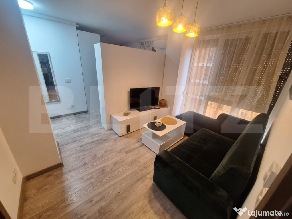 Apartament cu 2 camere, complet mobilat, 46mp , zona Soarelu
