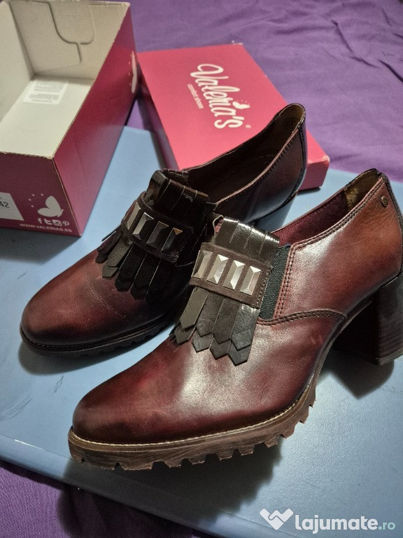 Pantofi dama, TAMARIS, brand Germania, marime 41, grena, noi