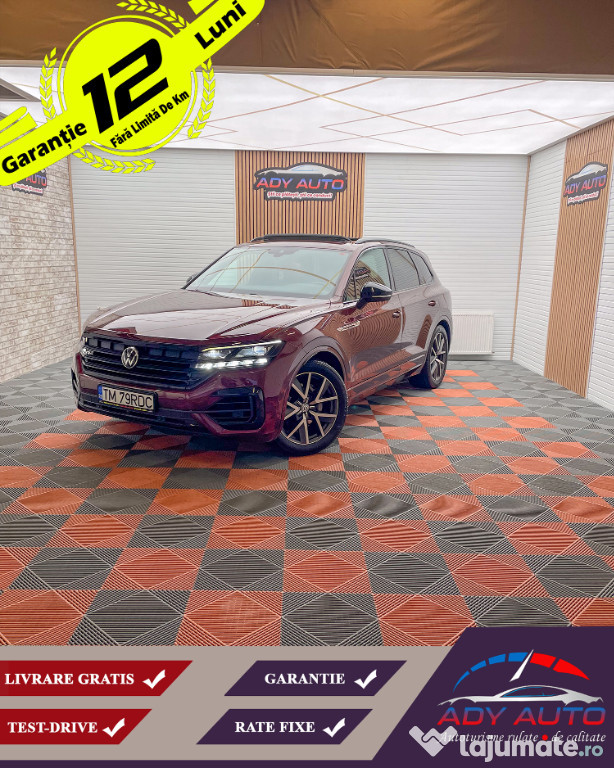 Vw touareg r-line 2021,3.0diesel, garantie 12 luni, buy-back,rate fixe