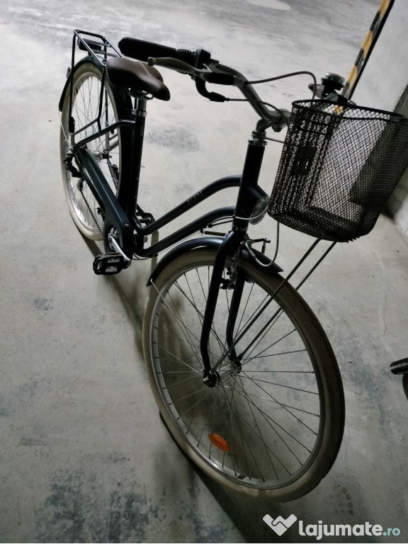 Bicicleta de oraș Elops 520 cadru jos albastru