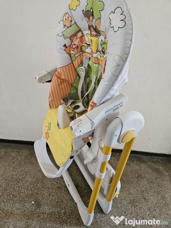 Scaun de masa Bebe Prima Pappa Zero Peg Perego Follow me Fox & Friend