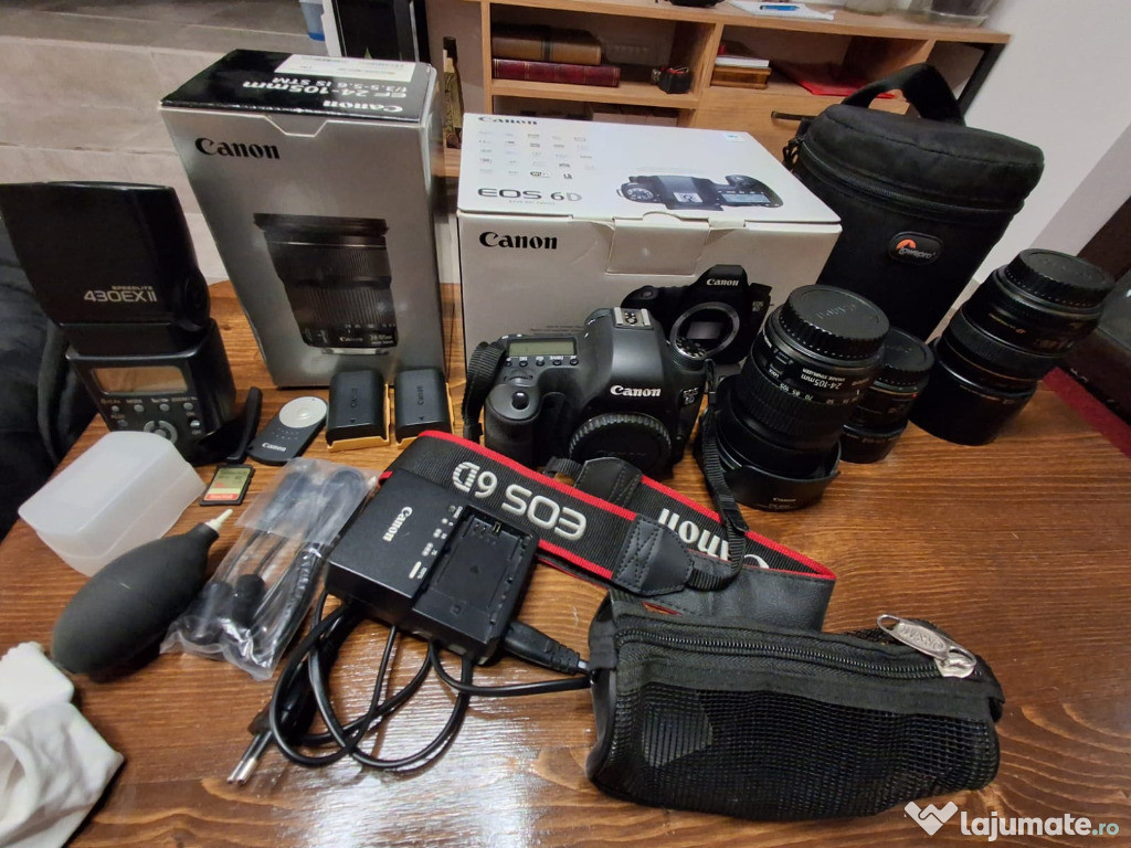 Vand pachet DSLR Canon EOS 6D cu obiective