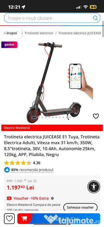 Trotineta Electrica Tuya