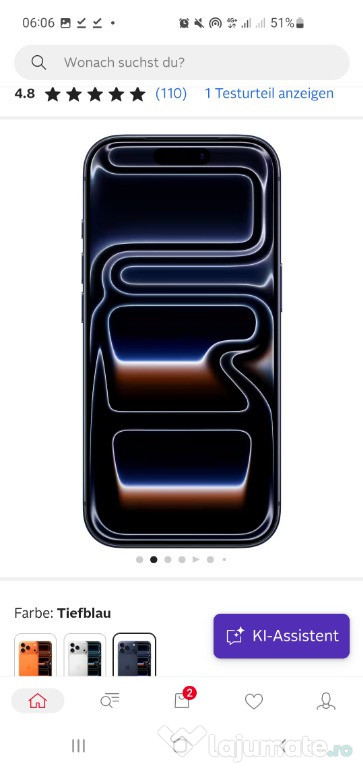 Iphone 17 pro max albastru