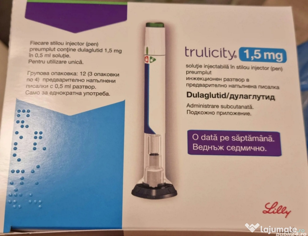 Trulicity 1,5mg pen preumplut x12 bucăți  EliLilly pentru 3 luni