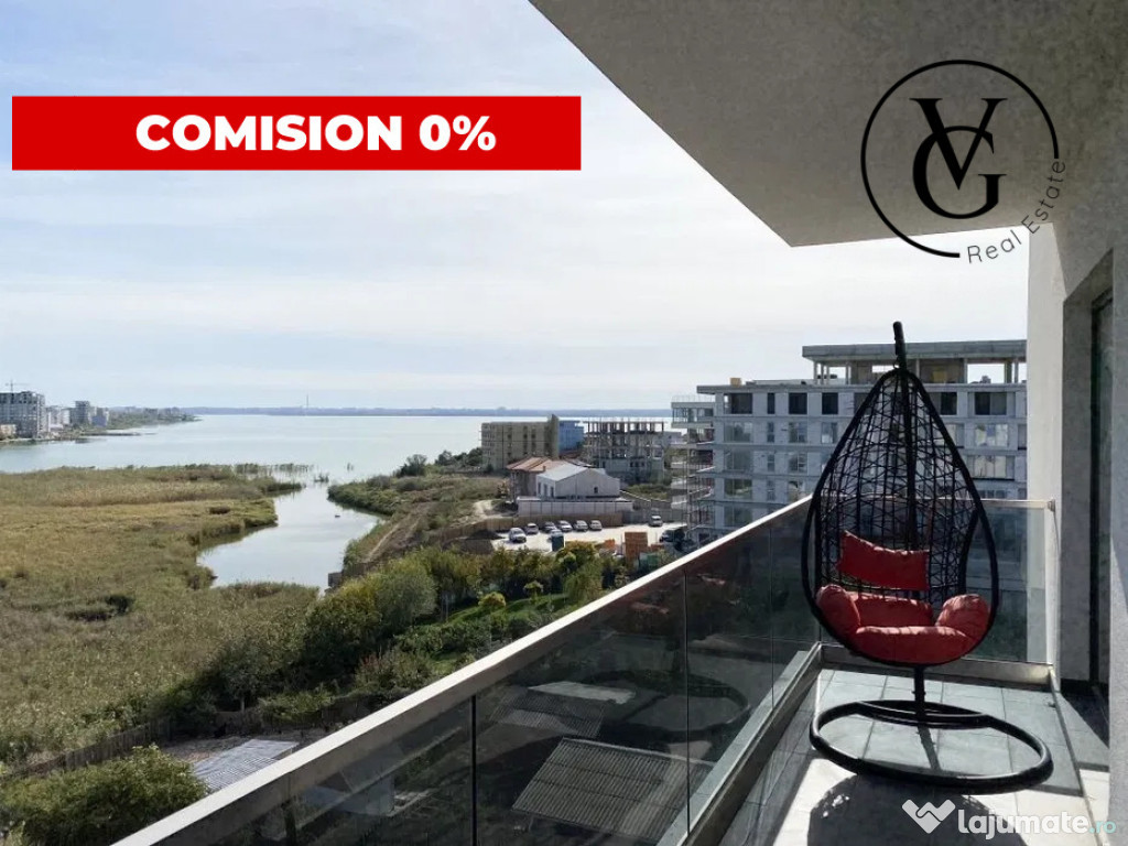 Apartament 2 camere Mamaia Sat cu piscina si vedere lac