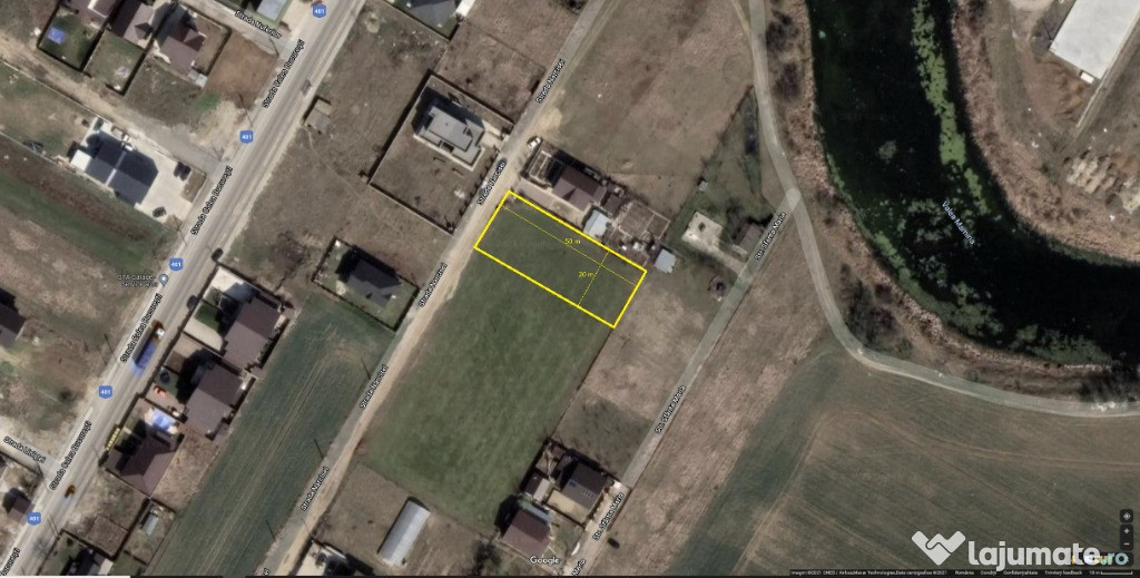 1000mp teren 50m de lacul Valea Maminei, cu proiect ptr. vila. OCAZIE