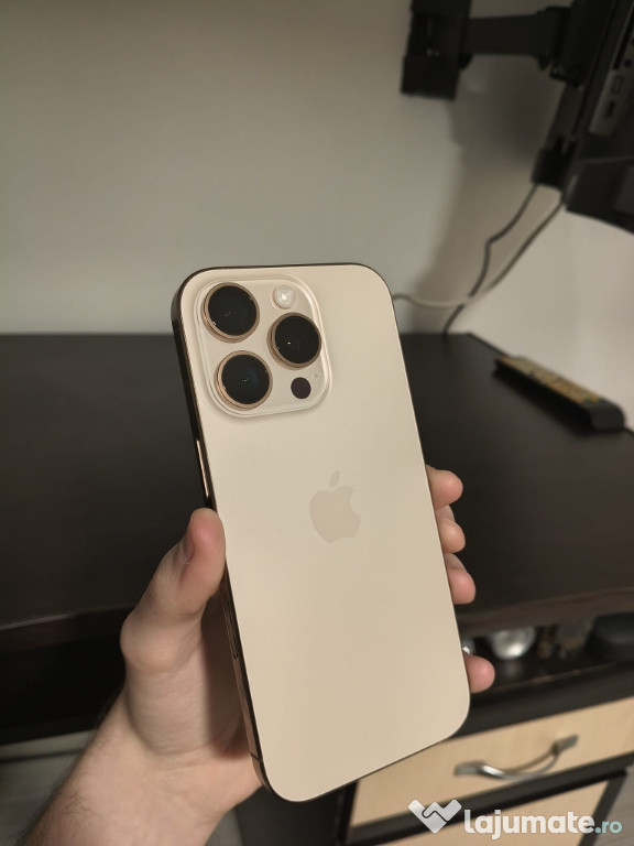 IPhone 16 Pro 128GB Desert Titanium - Ca Nou 100% Baterie