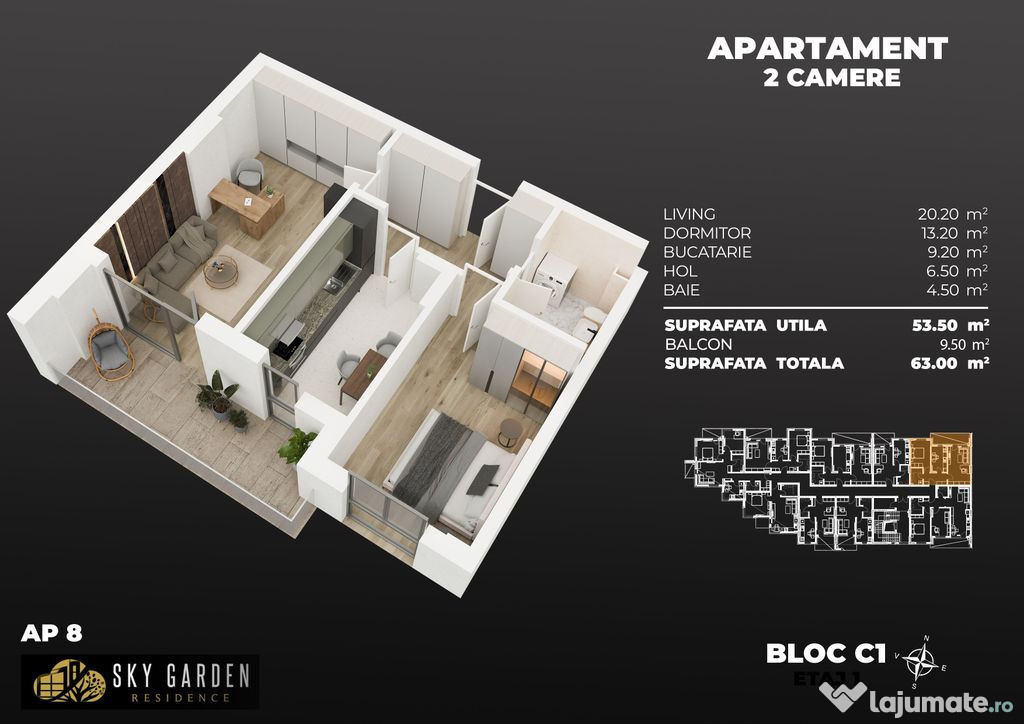 2cam. total dec. 3min metrou Berceni