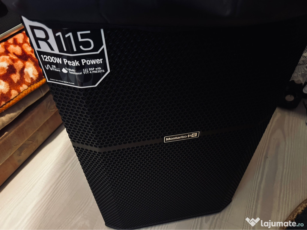 Vând boxe profesionale + mixer audio – Montarbo R115 noi!