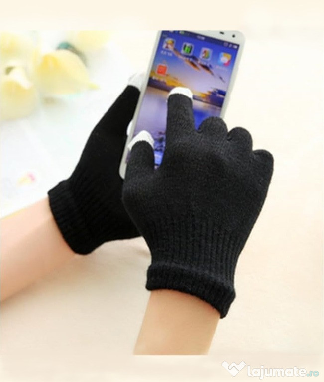 Manusi tactile touchscreen pentru smartphone, anti inghetare degete