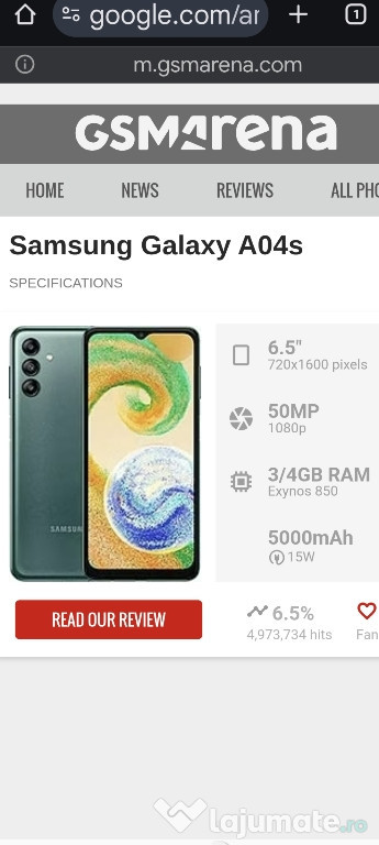 Samsung A 04 S ,32 GB,4 GB ram