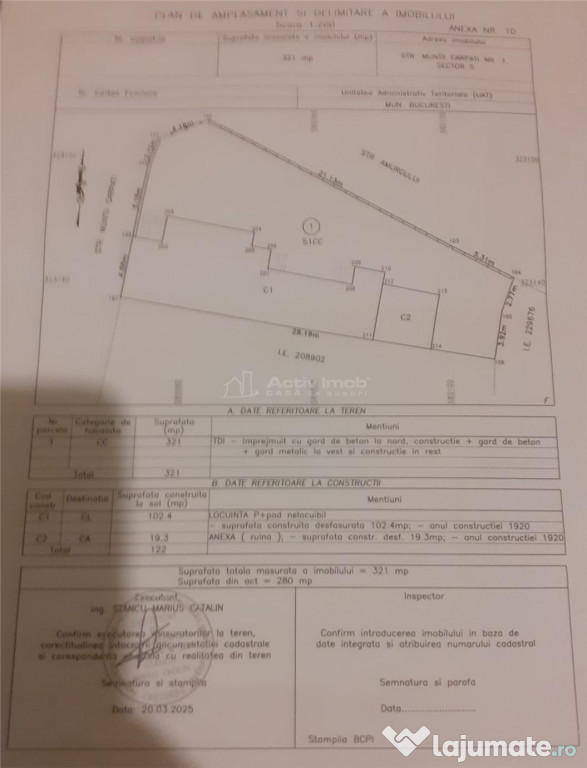 Teren Rahova- Amurgului Cu Muntii Carpati