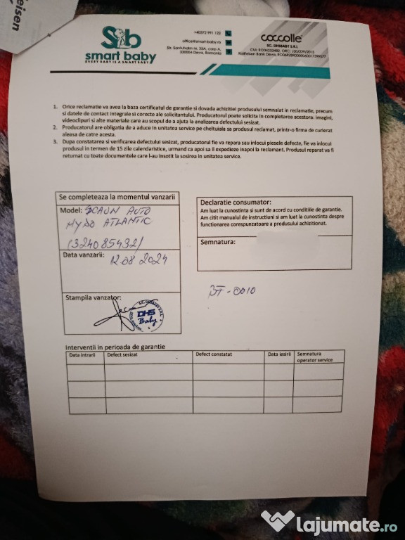 Vând scaun auto Coccolle iSize 360°, 40-150 cm