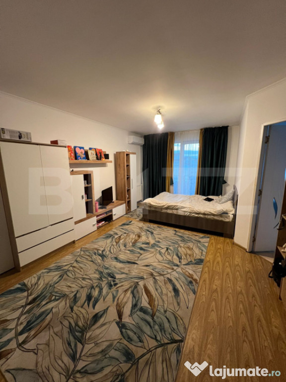 Apartament cu 1 cam, 35 mp, etajul 4, cu balcon ,zona Flori