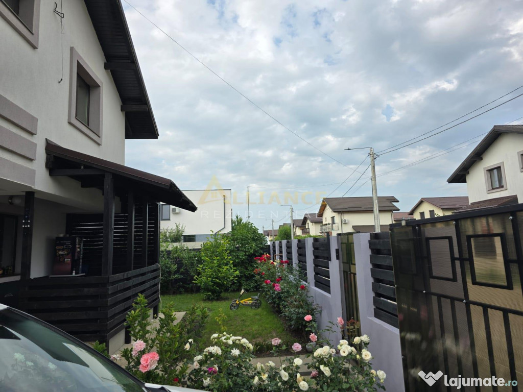 Vila mobilata si utilata- 4 camere - 2 bai - 350mp teren - c