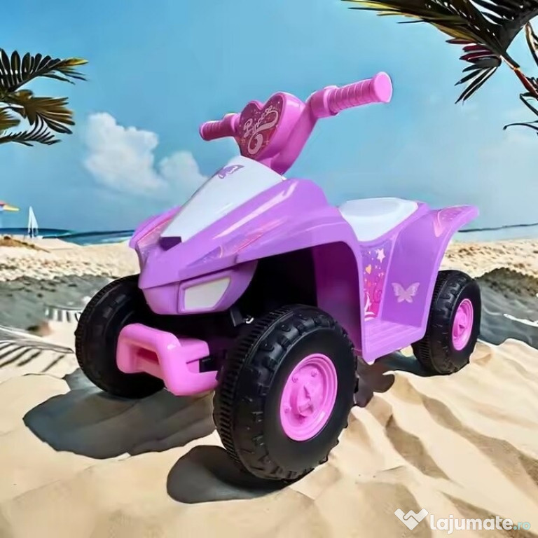 ATV electric pentru copii, Kinderplay Princess 25W, 6V, barby pink