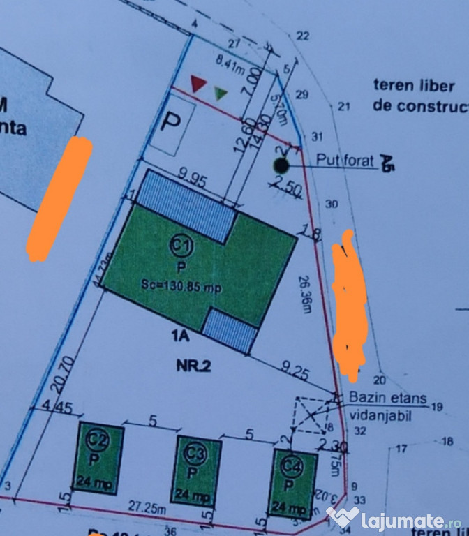 Teren intravilan 847 mp,zona Valea Fetii, triplă deschider