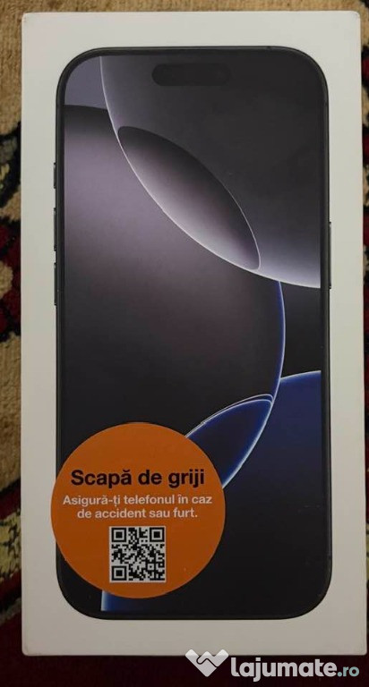 IPhone 16 Pro - 128GB - Black Titanium - NOU, SIGILAT