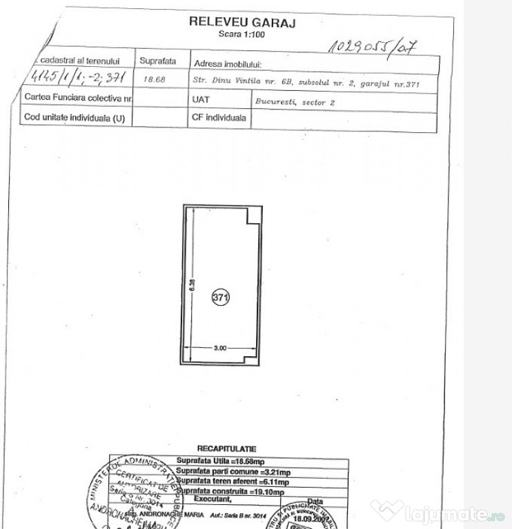 Loc de parcare in Central Residential Park, zona Stefan Cel Mare