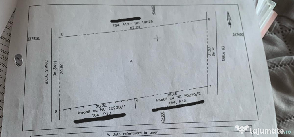 Teren extravilan 1840 mp, Centura de Nord Craiova, acces dir